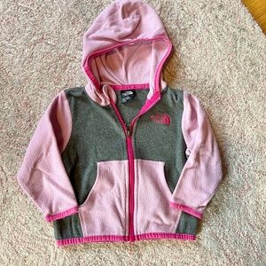 The North Face pink fleece jacket 6-12month